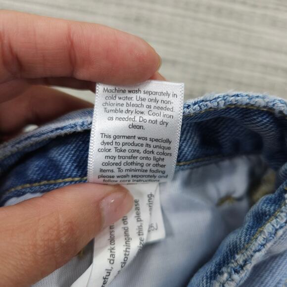 Kendall & Kylie Womens 26 Linda Blue Mid-Rise Heartbreaker Cut Off Shorts - Picture 10 of 16